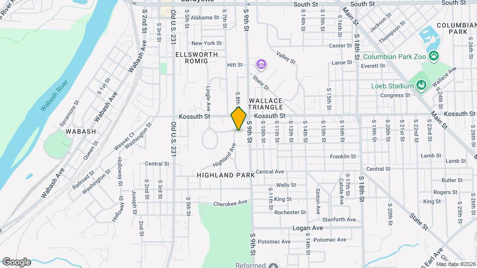 803 Highland Ave Map and Location Details