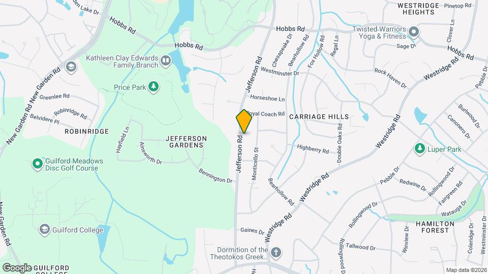 1018 Jefferson Rd Map and Location Details