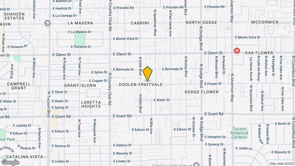 3327-3335 E Flower St Mapa y Detalles de la Ubicación