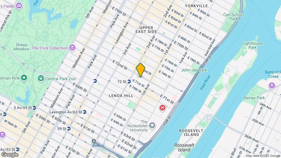 342 E 72nd St Mapa y Detalles de la Ubicación
