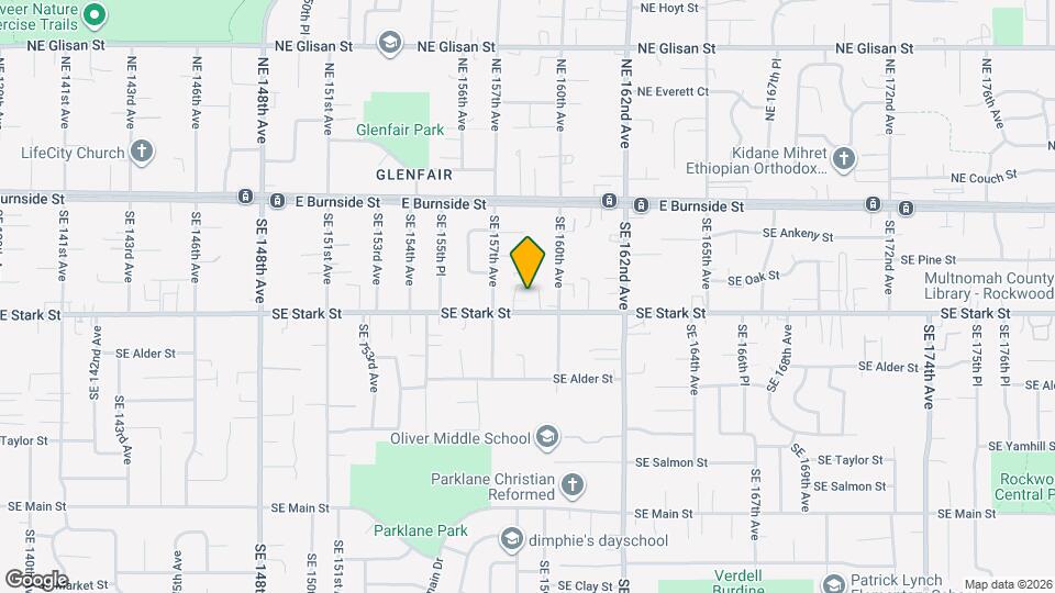 15847 SE Stark St Map and Location Details
