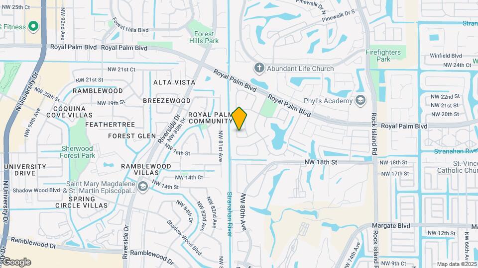 7909 NW 19th St Map and Location Details