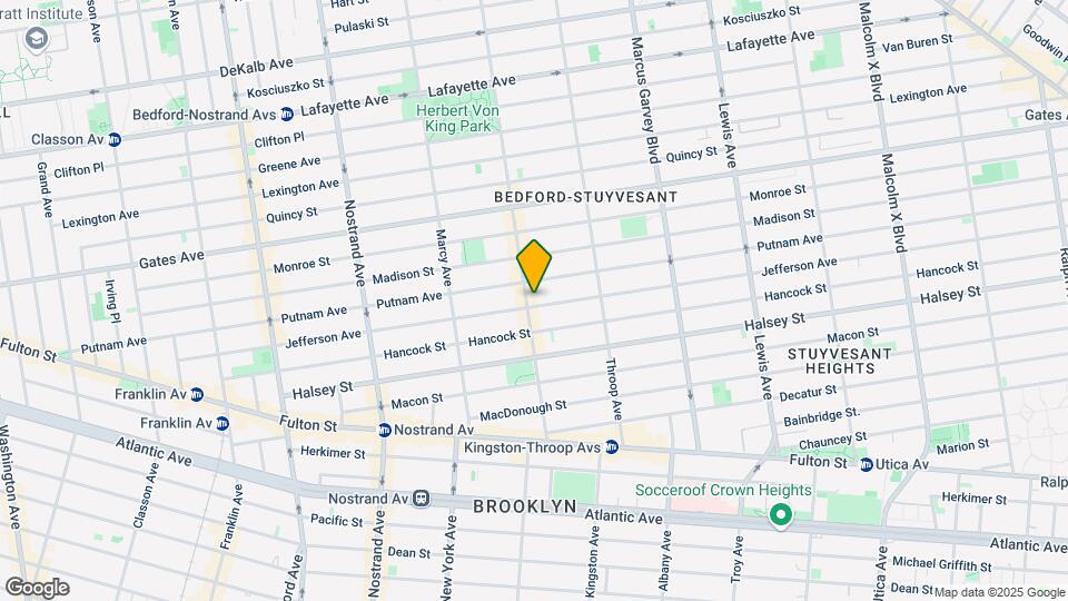 349 Jefferson Ave Mapa y Detalles de la Ubicación