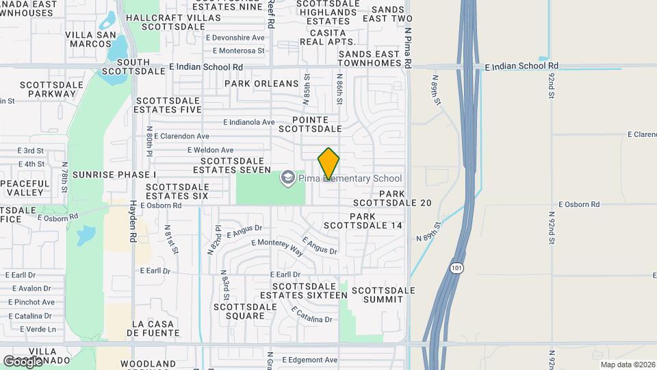 8538 E Mitchell Dr Map and Location Details