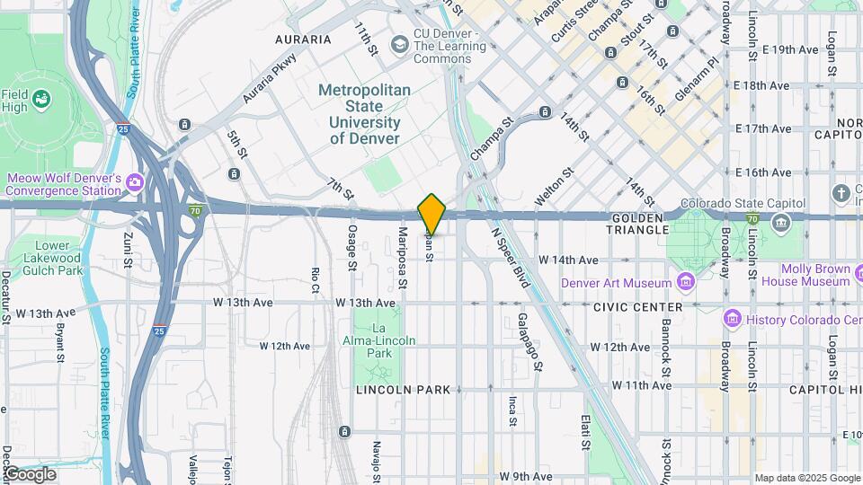 1433 Lipan St Map and Location Details