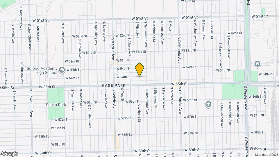 3025 W 54th Pl Map and Location Details