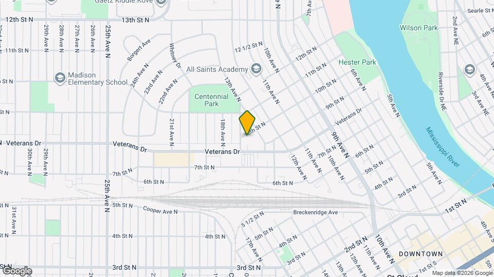 1314 10th St N Map and Location Details