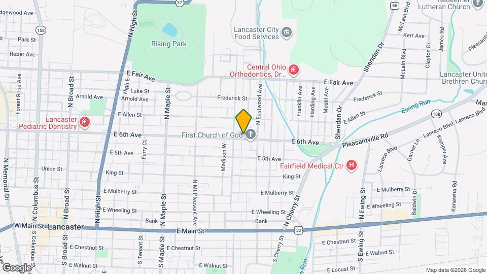 711 E 6th Ave Map and Location Details