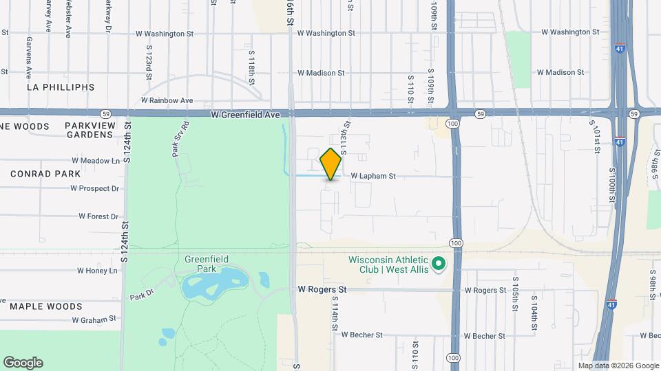 1618 S 115th Ct, Unit 104 Map and Location Details