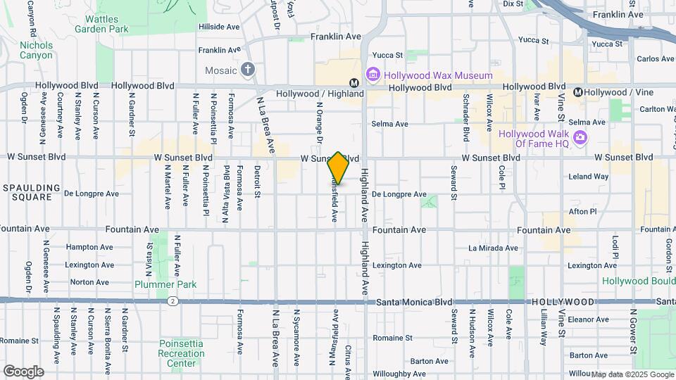 1406 N Mansfield Ave Map and Location Details
