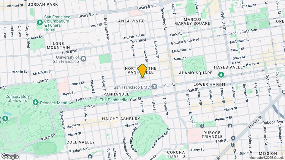 1566 Hayes St Map and Location Details