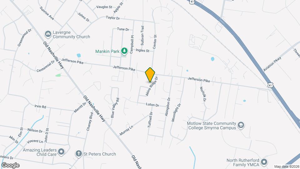 1206 Akins Ridge Dr Map and Location Details