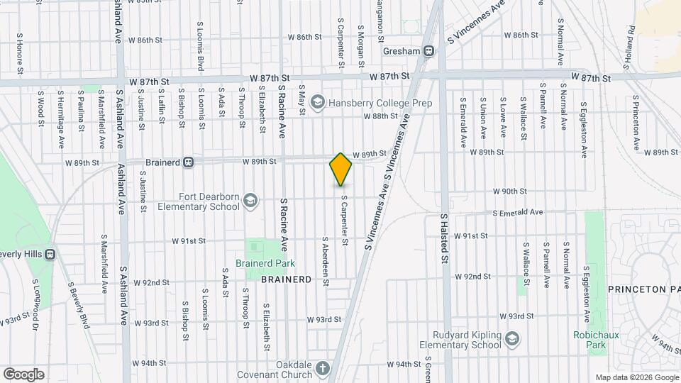 8952 S Carpenter St Map and Location Details