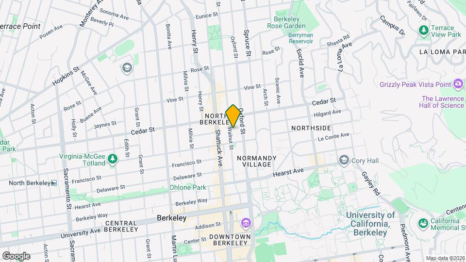 1625 Walnut St Map and Location Details