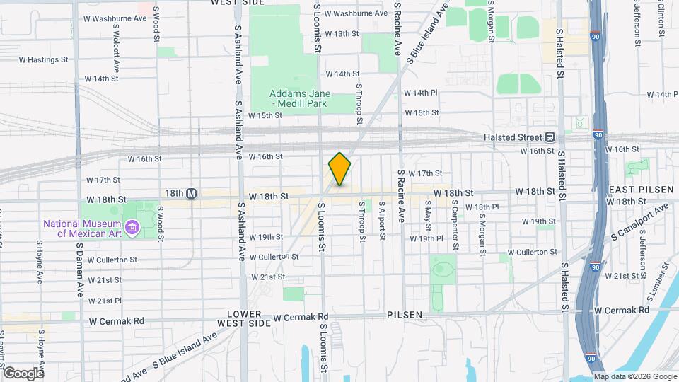 1332 W 18th St Map and Location Details