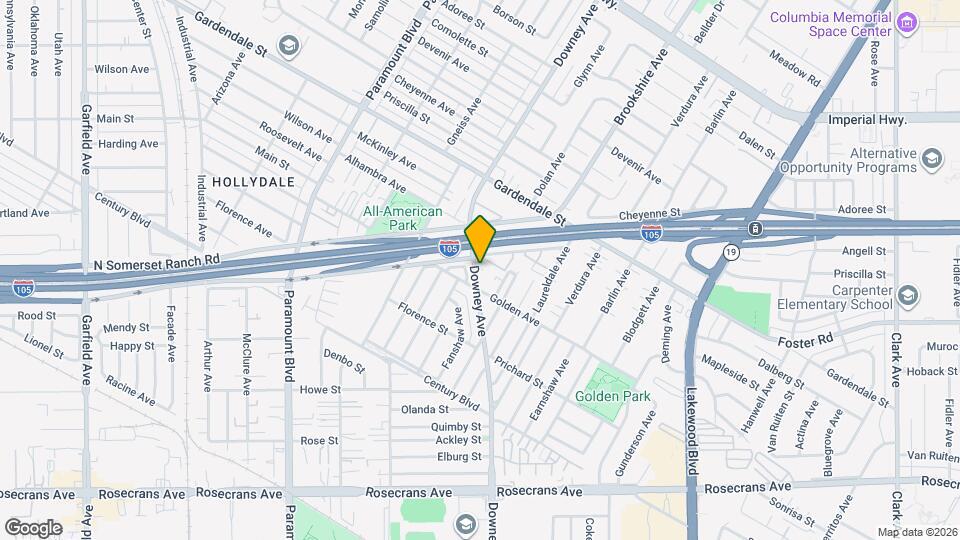 13352 Downey Ave Map and Location Details