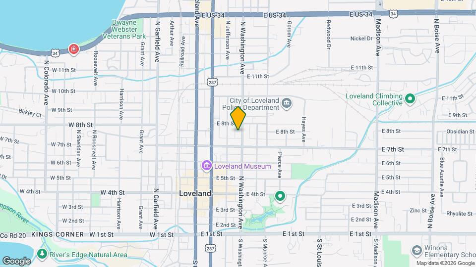 745 N Washington Ave Map and Location Details