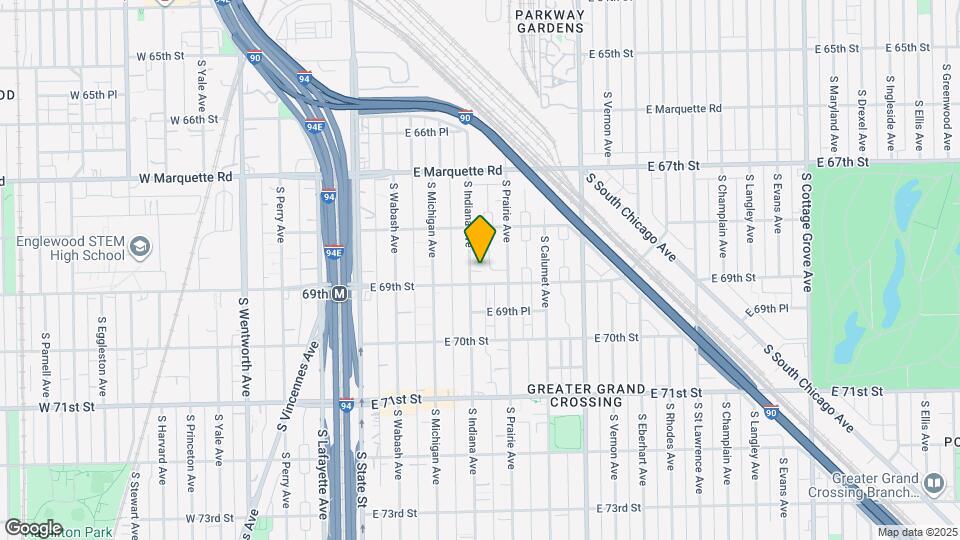 6847 S Indiana Ave Map and Location Details