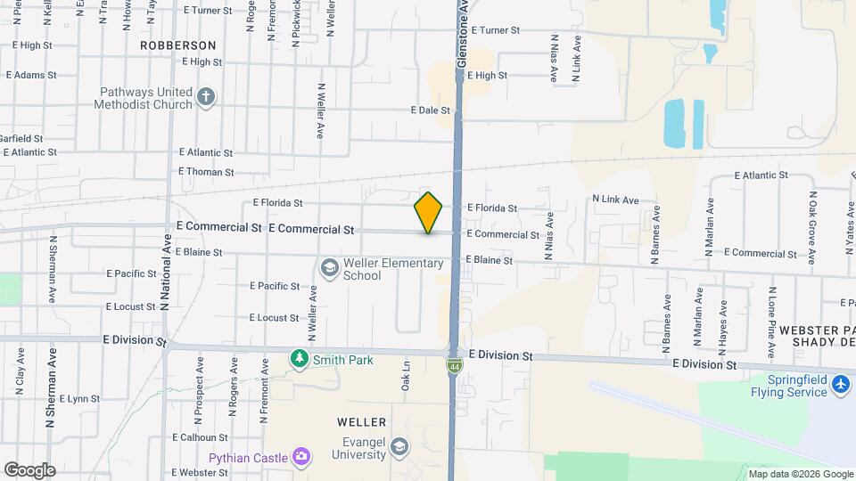 1710 E Commercial St Map and Location Details