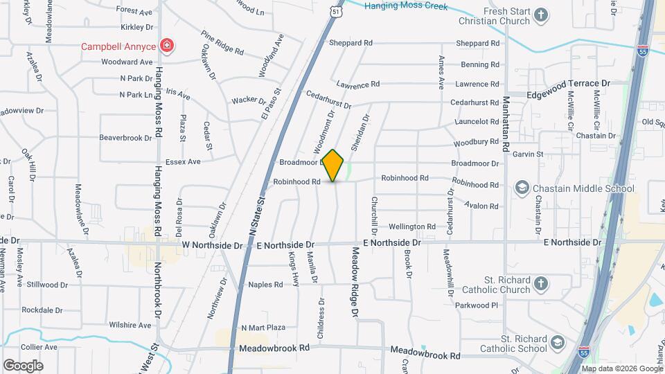 315 Robinhood Rd Map and Location Details