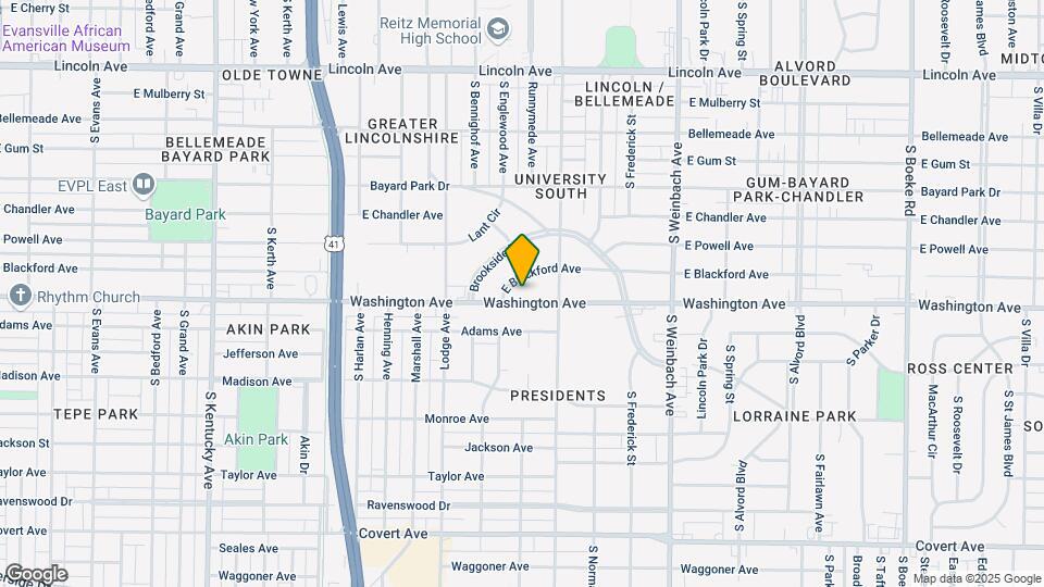 1614 Washington Ave Map and Location Details