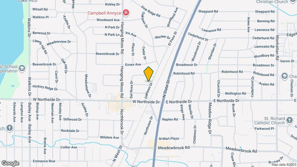 4005 Oaklawn Dr Map and Location Details