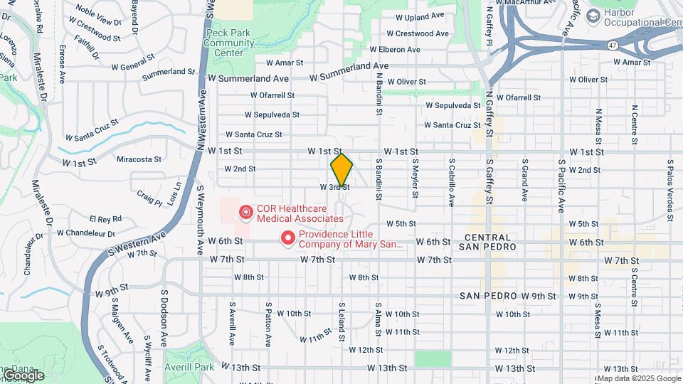 1147 W 3rd St Mapa y Detalles de la Ubicación