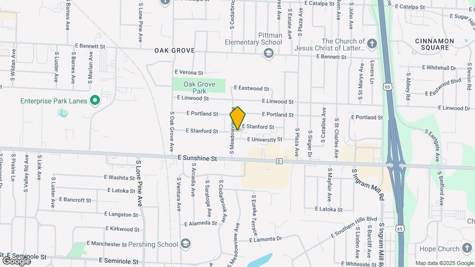 2831 E University St Map and Location Details
