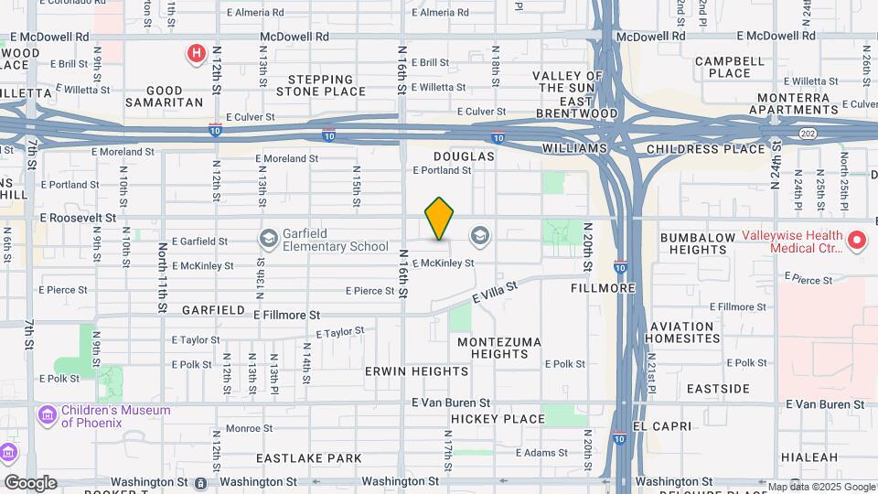 1637 E Garfield St Map and Location Details