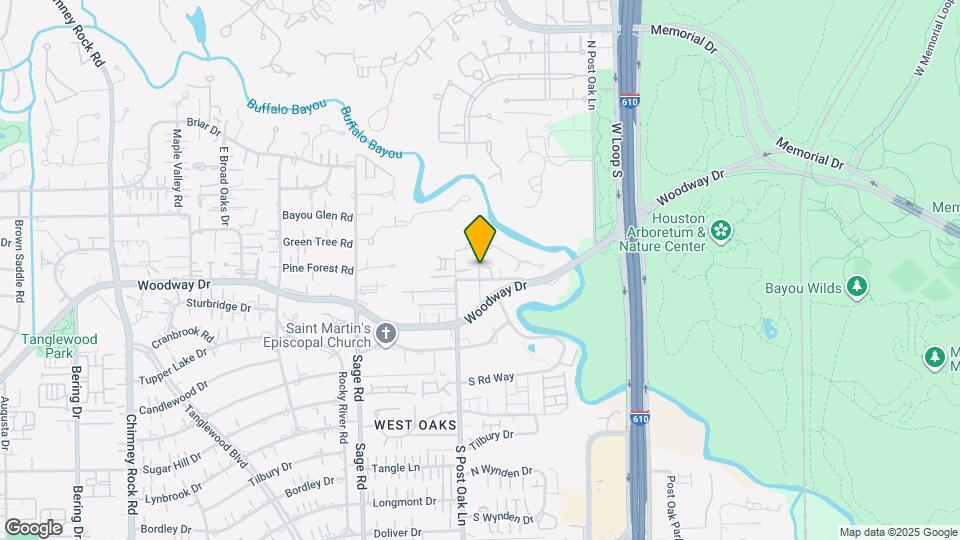 256 S Post Oak Ln Map and Location Details