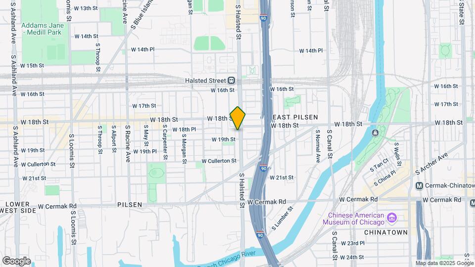 1832 S Halsted St Mapa y Detalles de la Ubicación