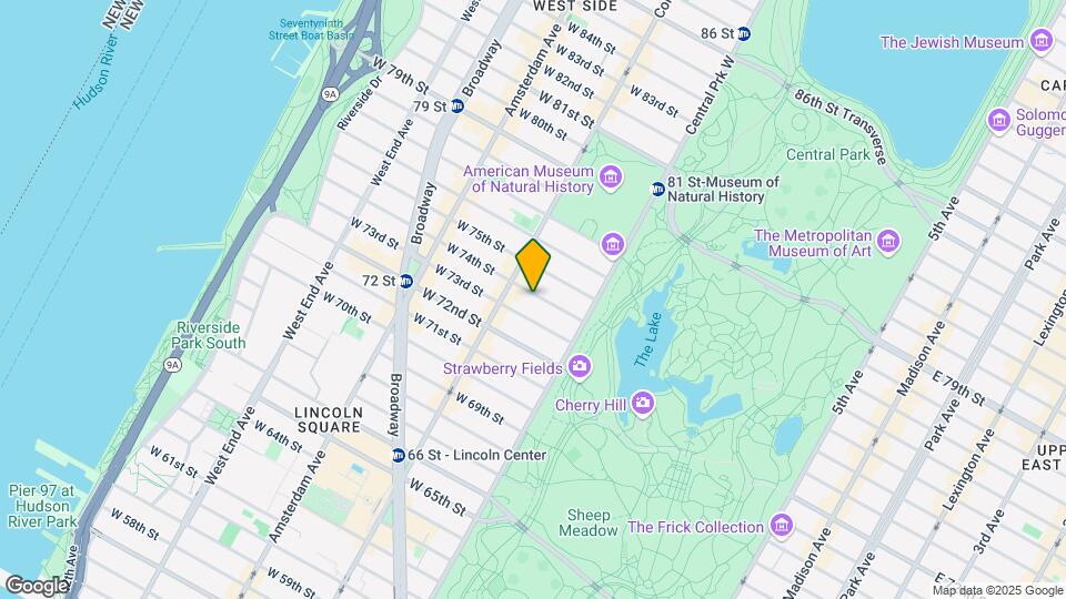 40 W 74th St Map and Location Details