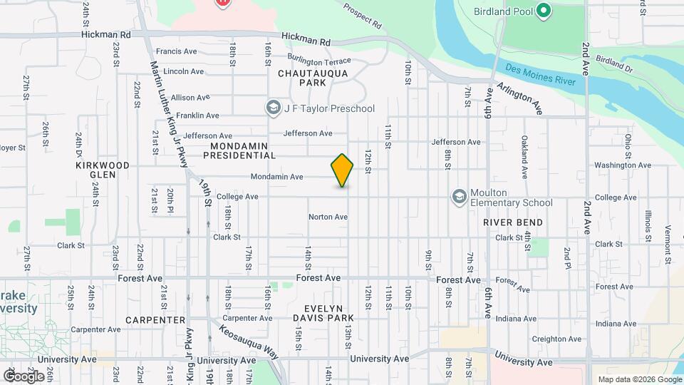 1303 College Ave, Unit 1H Map and Location Details