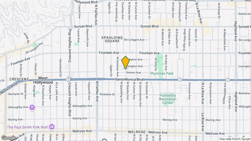 7701 Norton Ave Map and Location Details