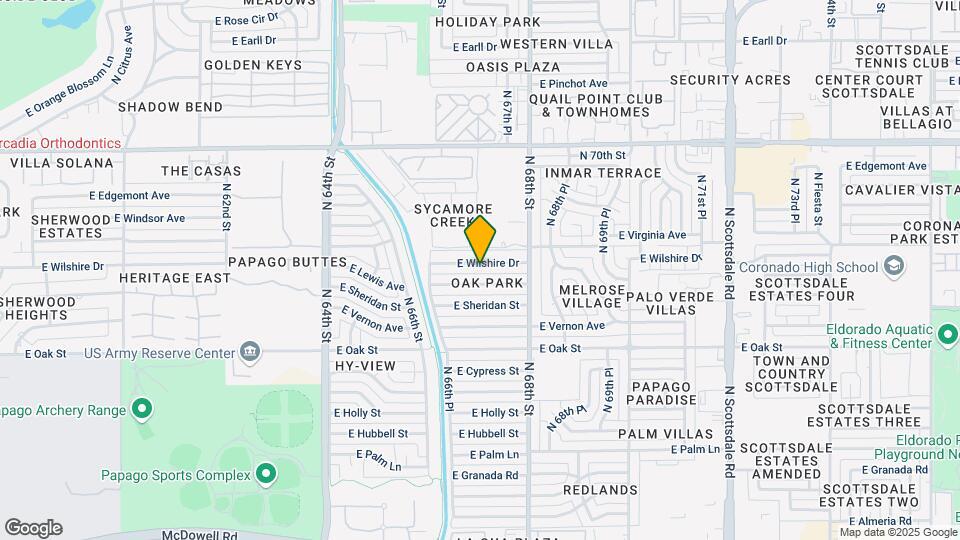 6701 E Wilshire Dr Map and Location Details