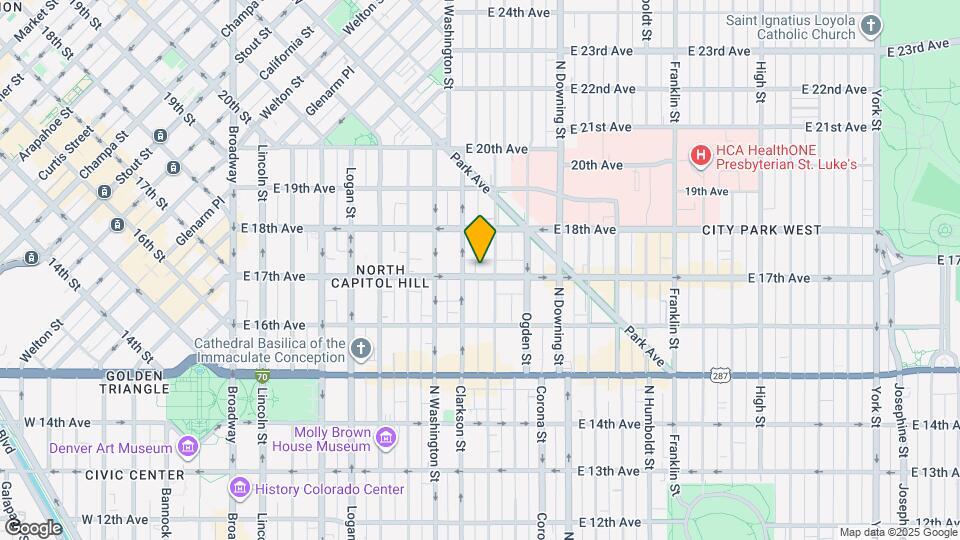 837 E 17th Ave Map and Location Details