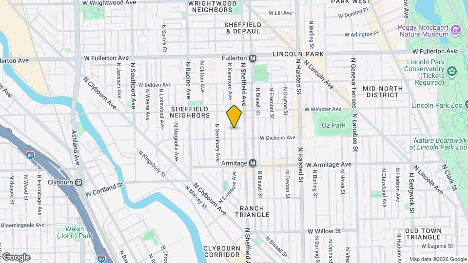 2113 N Kenmore Ave Mapa y Detalles de la Ubicación