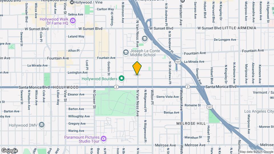 1163 N Van Ness Ave Map and Location Details