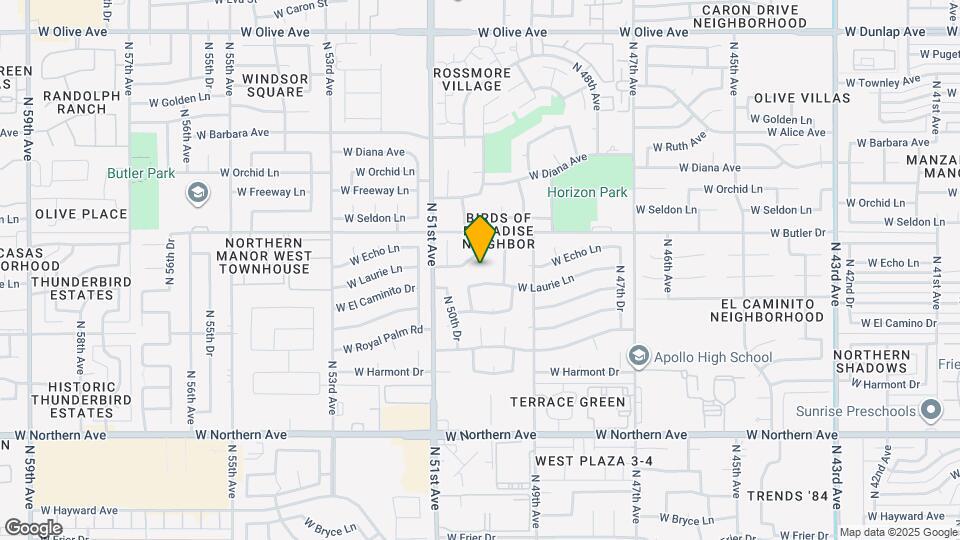 5021 W Echo Ln Map and Location Details