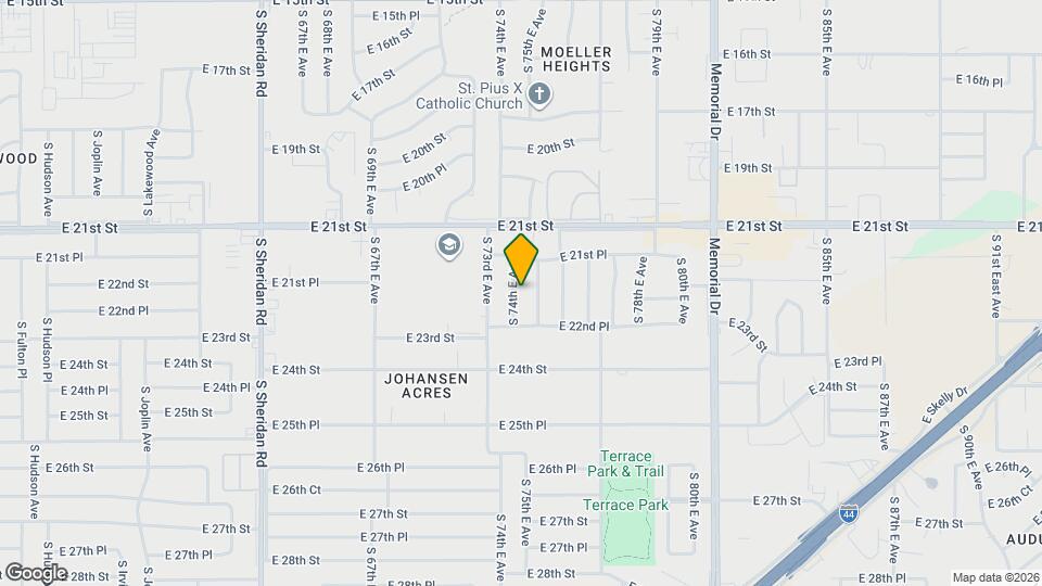 2165 S 74th E Ave Map and Location Details