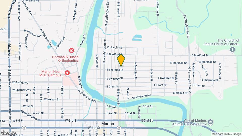 410 N Branson St Map and Location Details