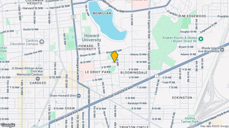 205 V St NW, Unit 304 Map and Location Details