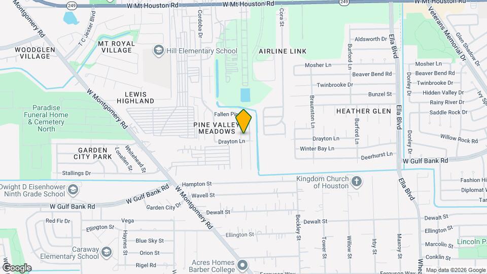 10606 Pine Landing Dr Map and Location Details