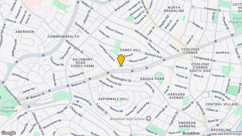 1580 Beacon St, Unit PH1 Map and Location Details
