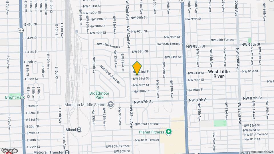 9050 NW 31st Ct Map and Location Details