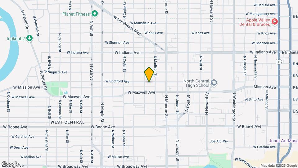 1117 W Spofford Ave Mapa y Detalles de la Ubicación