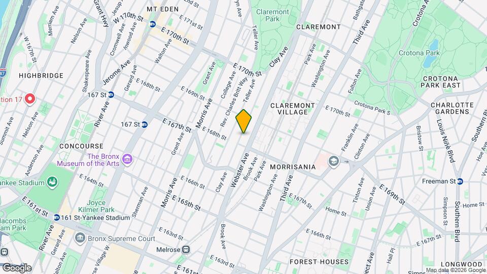 1240 Clay Ave Map and Location Details