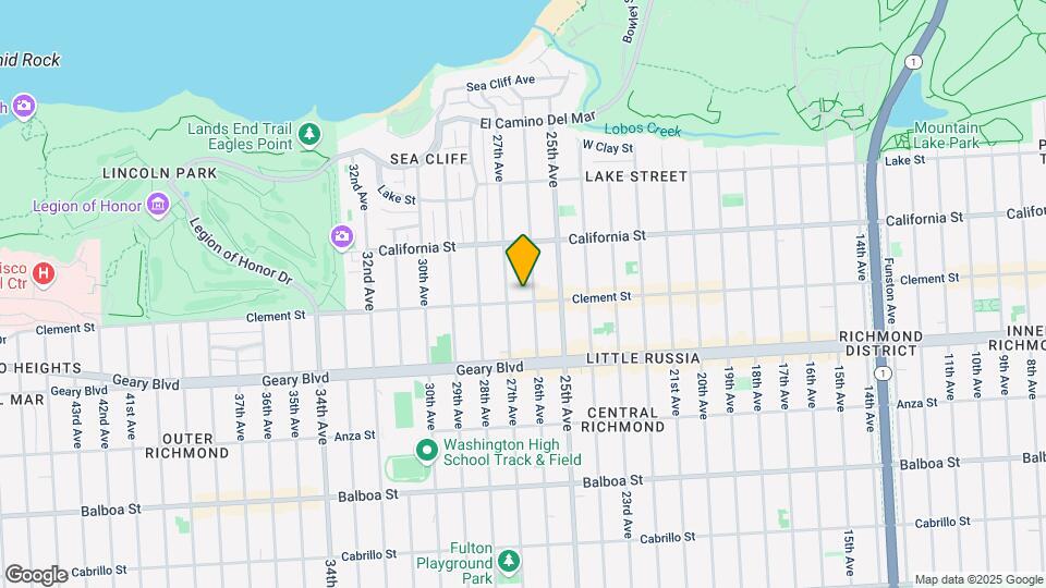 2518 Clement St Mapa y Detalles de la Ubicación