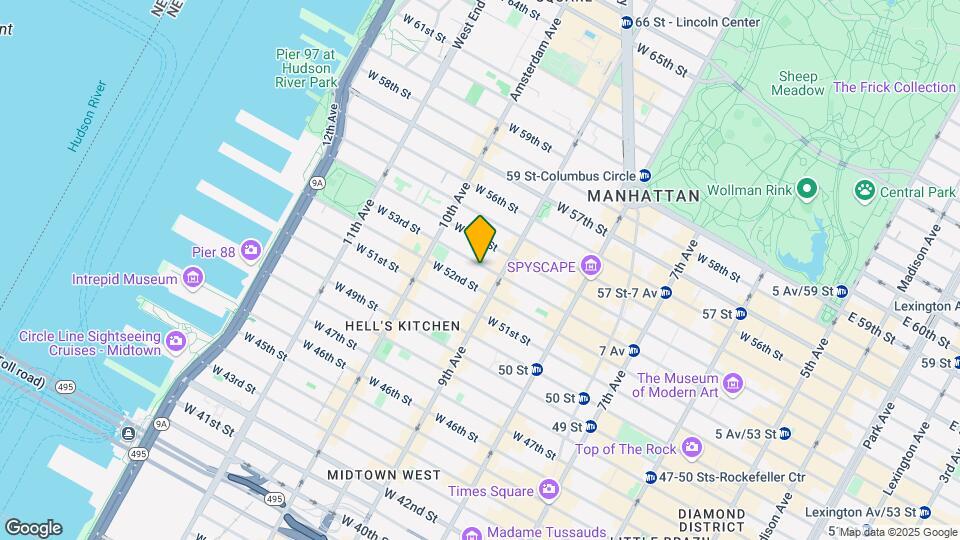 419 W 52nd St Map and Location Details