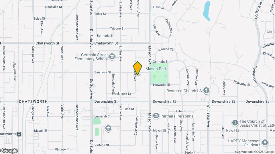 10438 Cozycroft Ave Map and Location Details